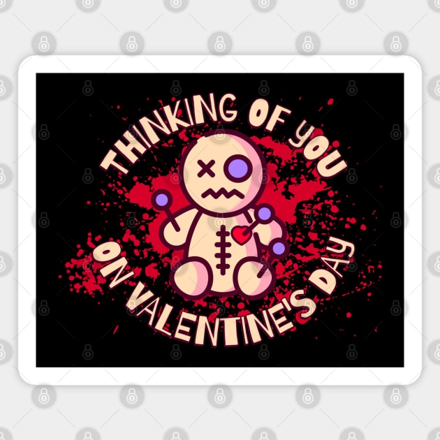 Thinking of You Valentine Voodoo Magnet by HolidayBug